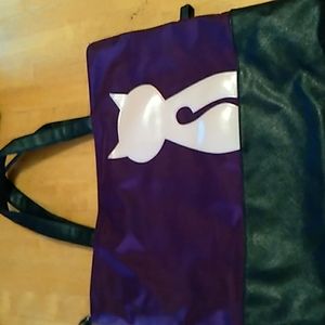 Animob purple and black cat totes bag